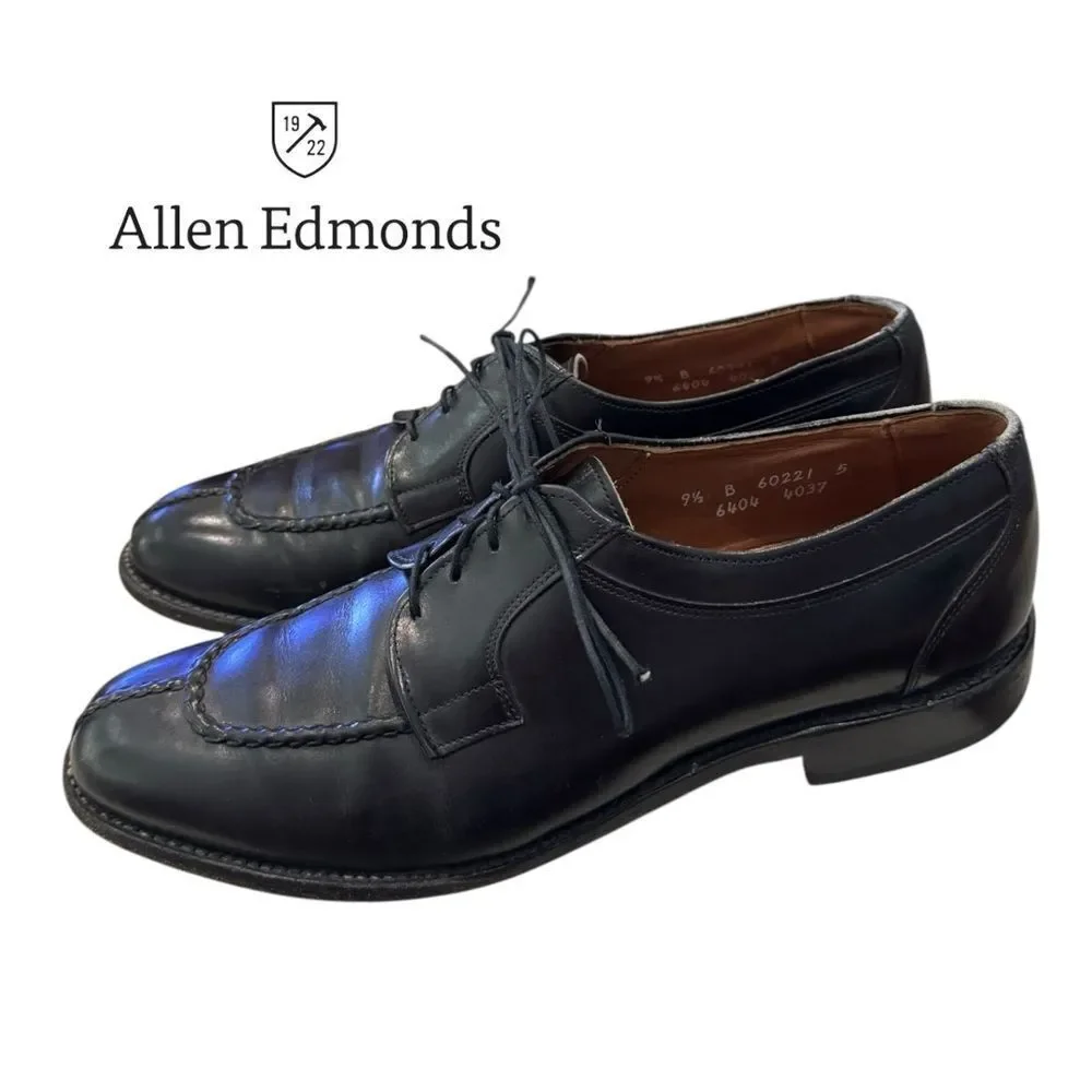 Allen Edmonds Men’s Black Leather Lace Oxford Dress Shoes 9.5